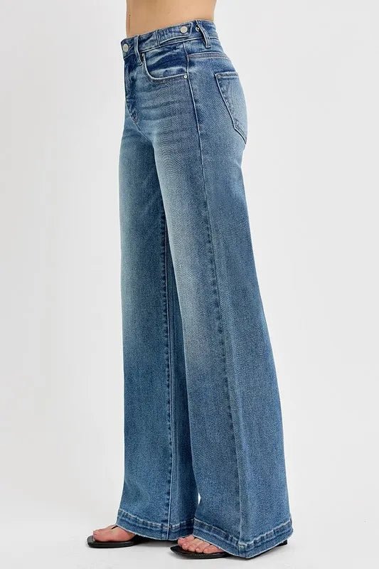 RISEN Plus Size Tummy Control Wide Waistband Jeans - Bela Fils BoutiqueBela Fils Boutique